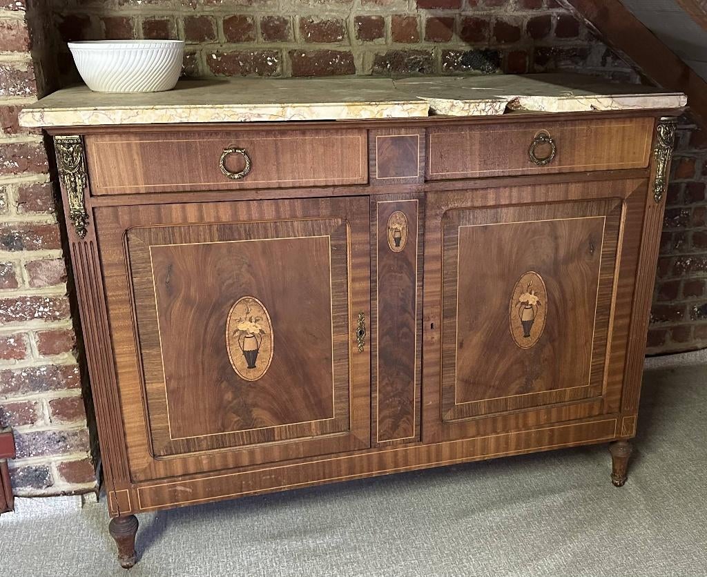 Buffet deux portes en bois à restaurer (ancien / vintage), Avec tiroir(s), Louis XVI, 100 à 150 cm, Enlèvement