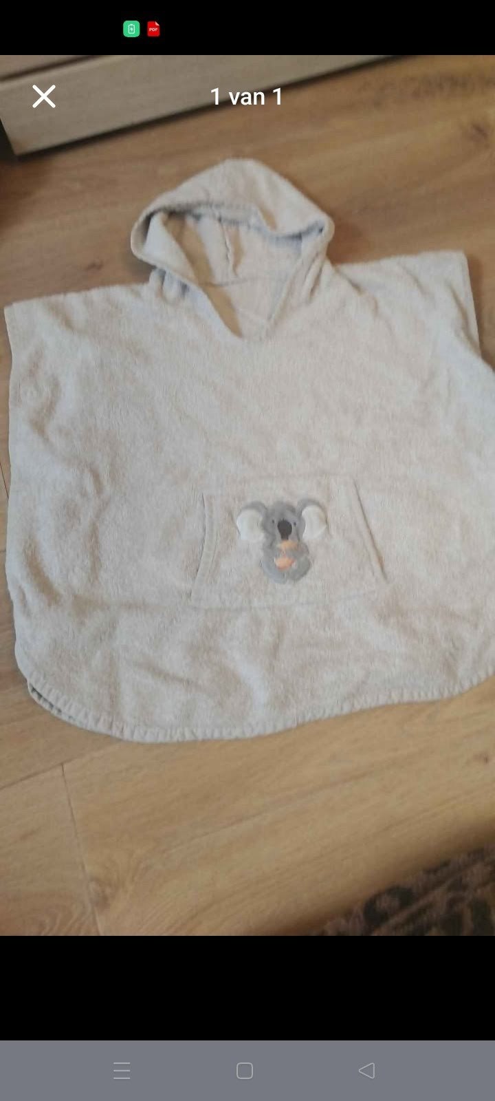 Kinderbadponcho, Ophalen