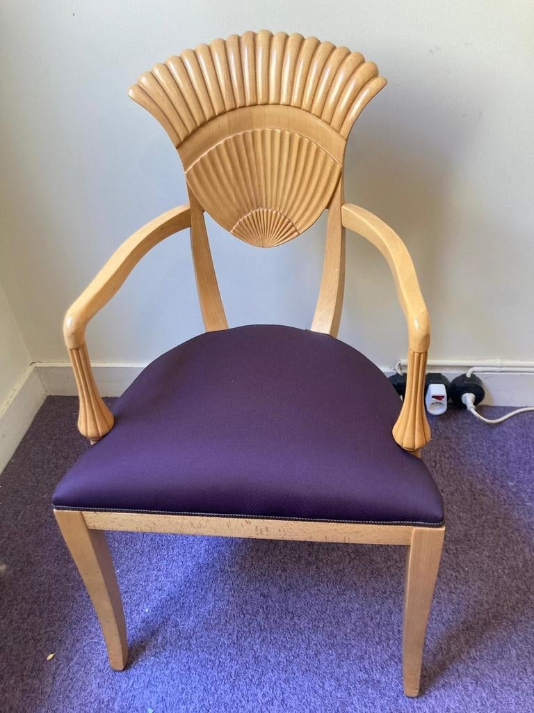 4 chaises en bois de haute qualité et tissu, Enlèvement