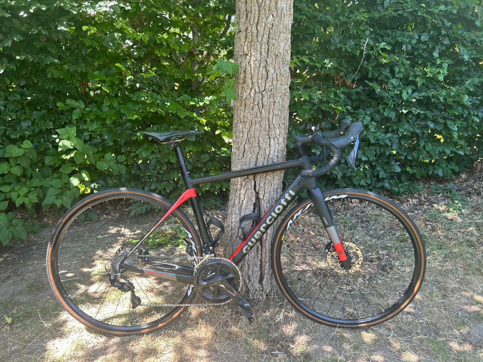 Vélo de route Guerciotti Italo disc en carbone, TAILLE 53, 10 à 15 vitesses, Comme neuf, Enlèvement, Carbone