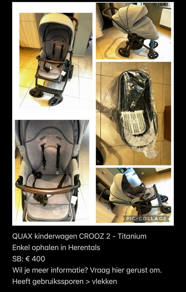 Quax kinderwagen, Autres marques, Avec nacelle, Enlèvement, Utilisé