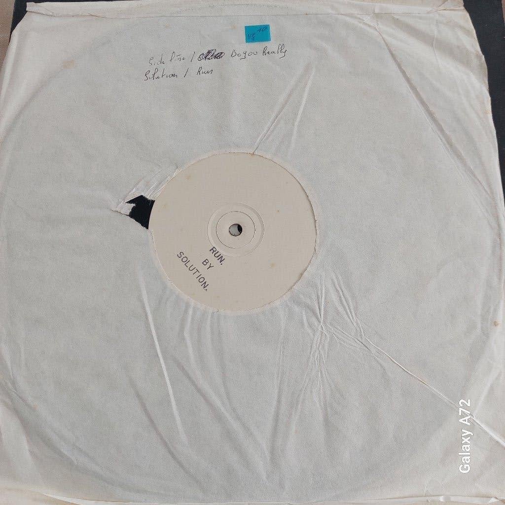 side line solution / do you really run white lbl 12 inch max, CD & DVD, Vinyles | Dance & House, 12 pouces, House, Enlèvement ou Envoi