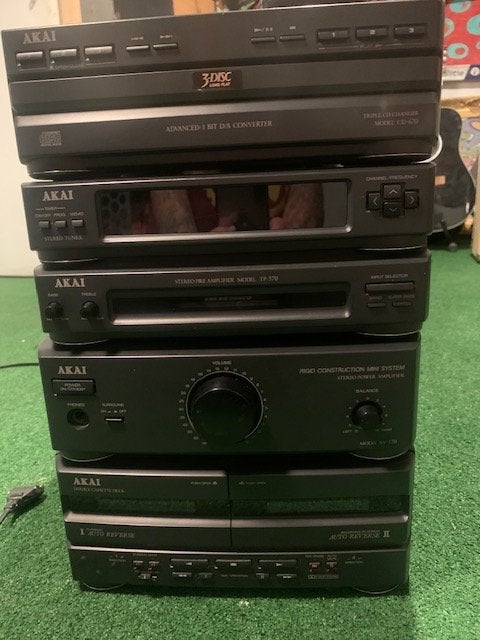 stereo keten Akai, Enlèvement, Utilisé, Haut-parleurs, Akai