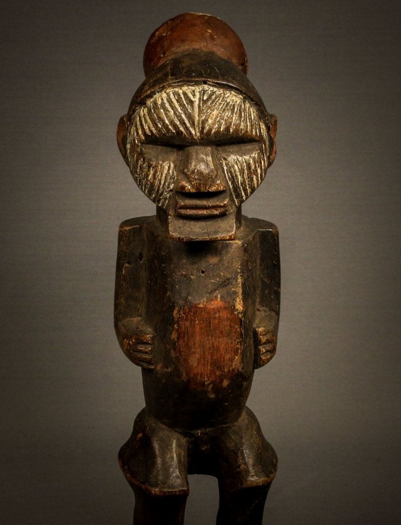 Statue Teke du Congo sur socle de 25 cm de haut, Enlèvement