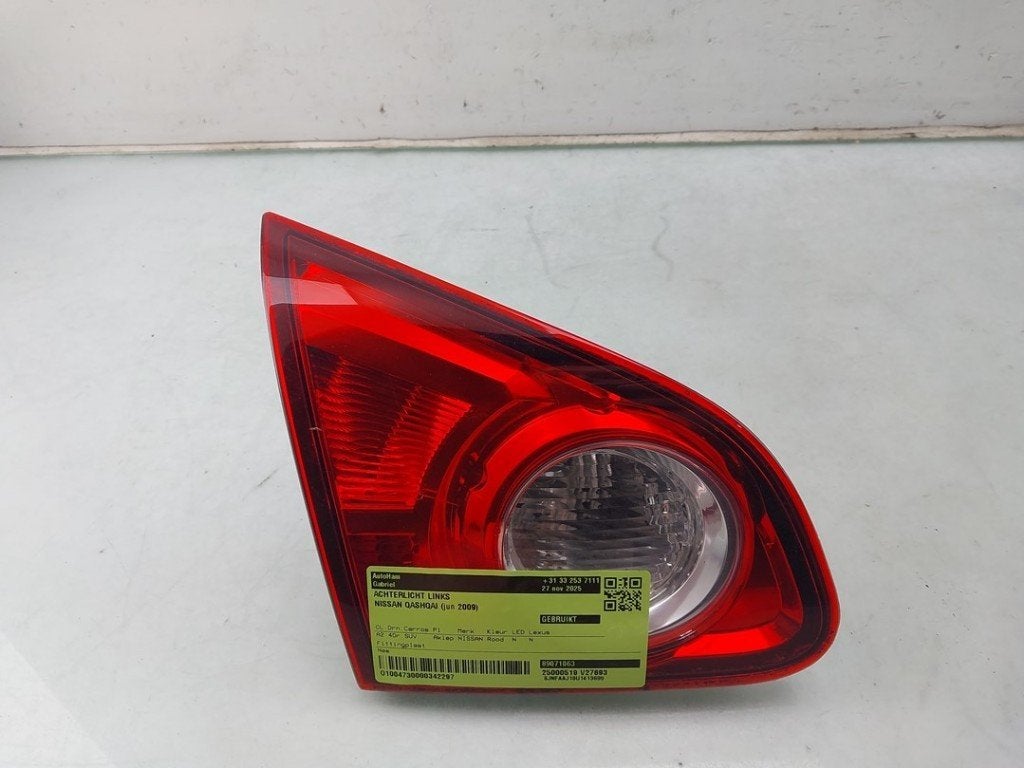 FEU ARRIÈRE GAUCHE Nissan Qashqai (J10) (11-2006/01-2014), Germany@nissan-services.eu, Kronenweg 38
50389  Wesseling, DE, Utilisé