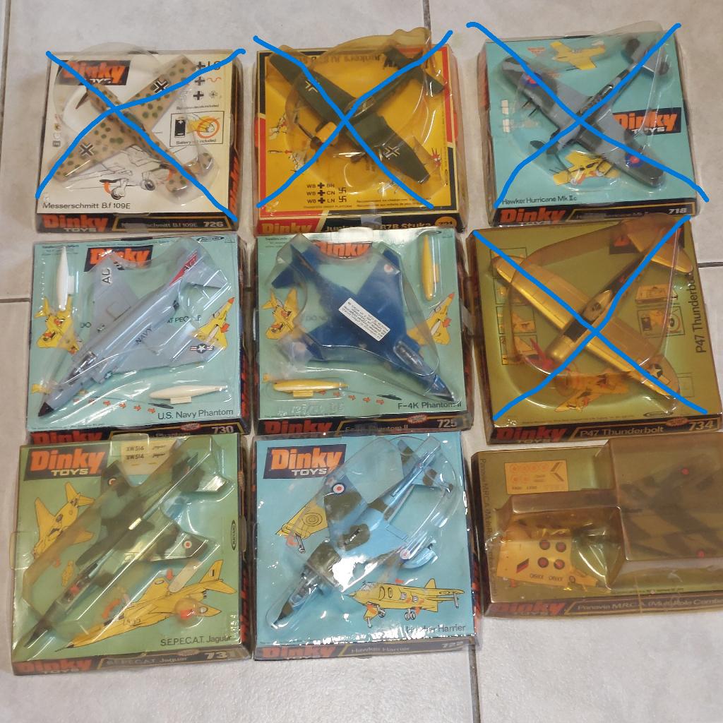 AVIONS DINKY TOYS 718 721 722 725 726 729 730 731 734 TBE, Enlèvement ou Envoi, Utilisé, Autres types, Dinky Toys