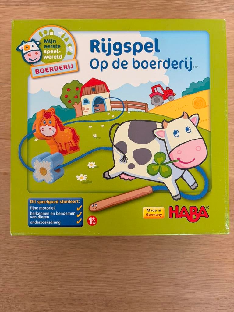 Rijgspel Op de boerderij HABA, Kinderen en Baby's, Ophalen, Gebruikt