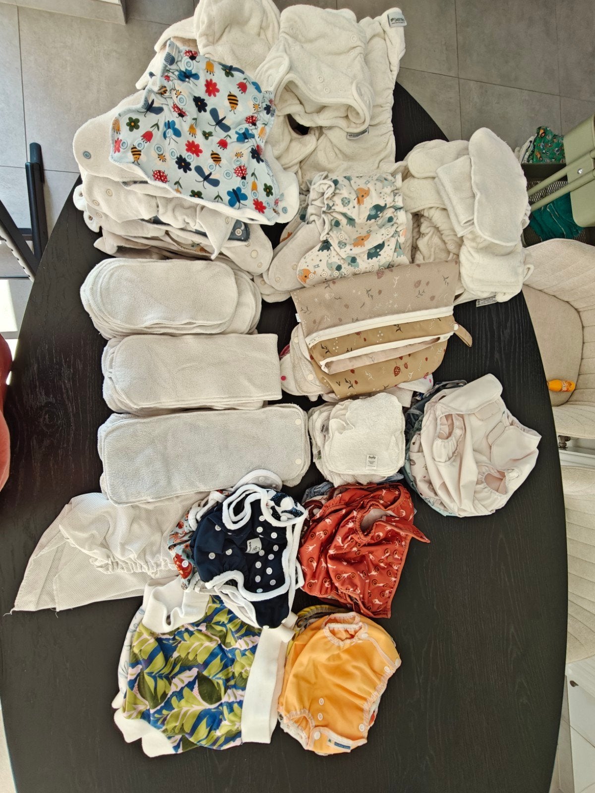 Groot pakket wasbare luiers (ook gedeeltelijk mogelijk), Ophalen, Gebruikt, One size
