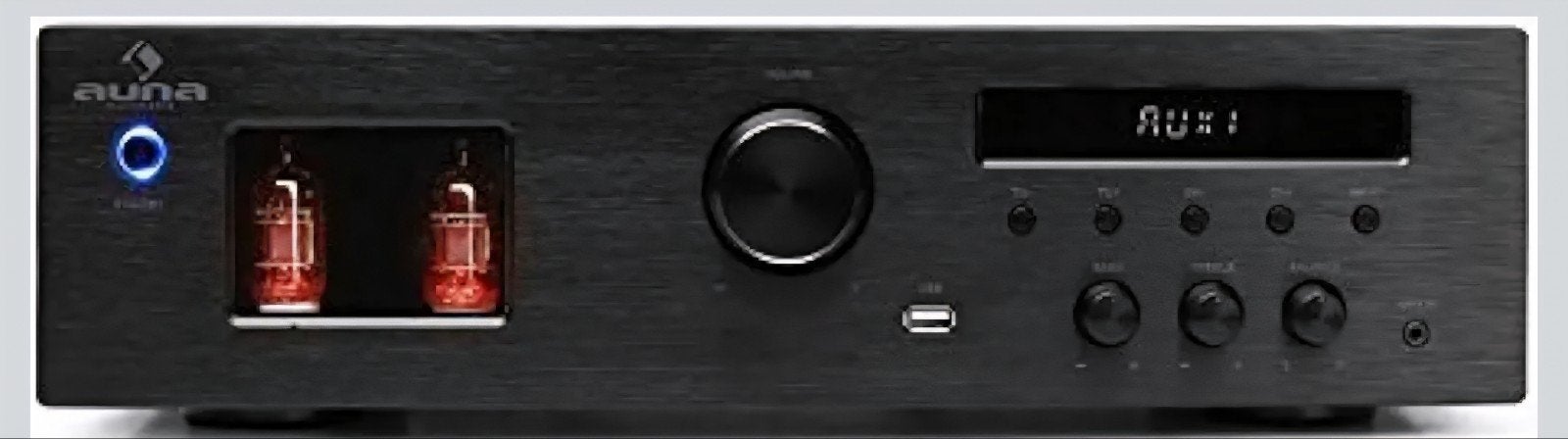Auna duitse hifi versterker met buizen, afstandbediening etc, Ophalen of Verzenden