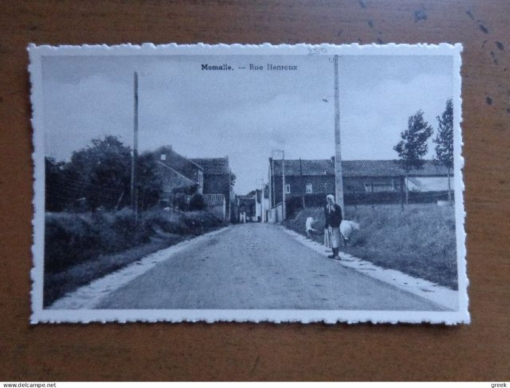 Postkaart Momalle, Rue Henroux, Ophalen of Verzenden, Ongelopen, Luik