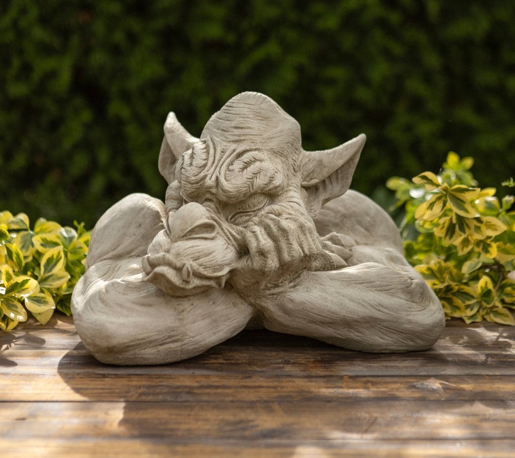 Betonnen tuinbeeld - gargoyle / waterspuwer, Ophalen of Verzenden, Nieuw, Beton, Dierenbeeld