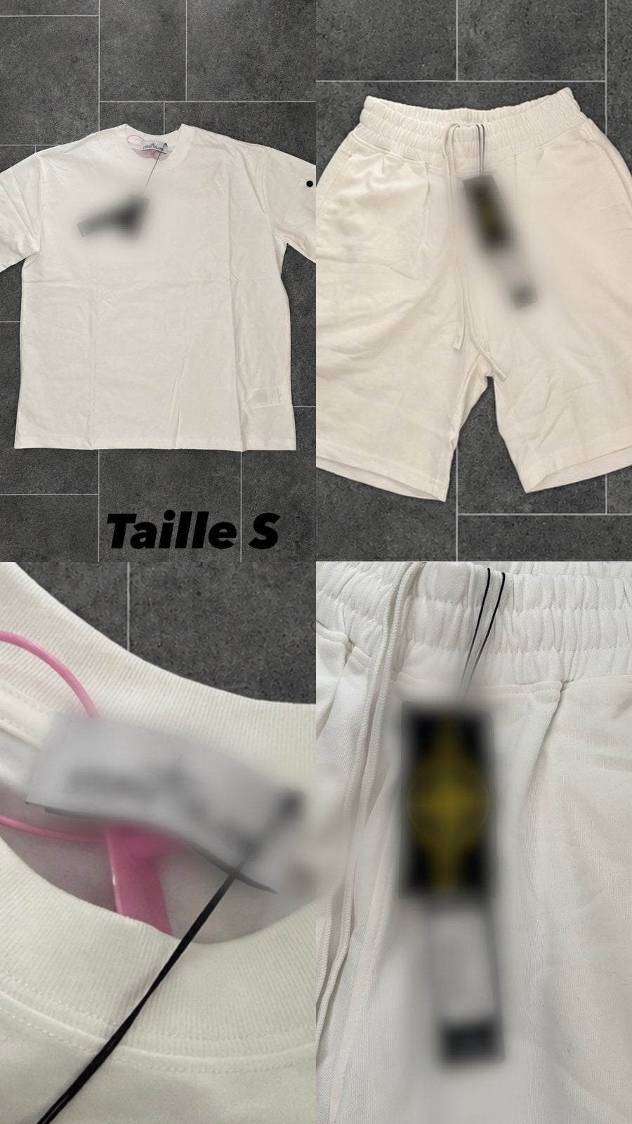 Ensemble stone island, Kleding | Heren, Sportkleding, Verzenden, Wit, Overige typen, Nieuw