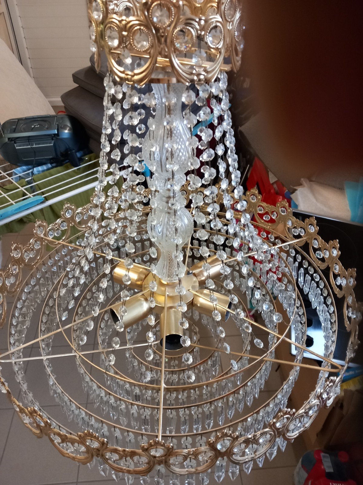 Kroonluchter in goede staat, Maison & Meubles, Lampes | Lustres, Enlèvement
