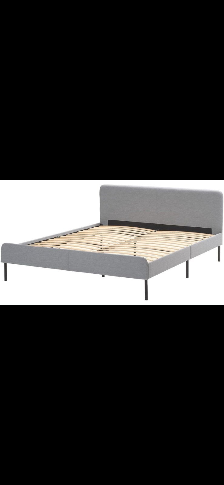 Lit Ikea Slattum, Gris, Enlèvement, 200 cm, 140 cm
