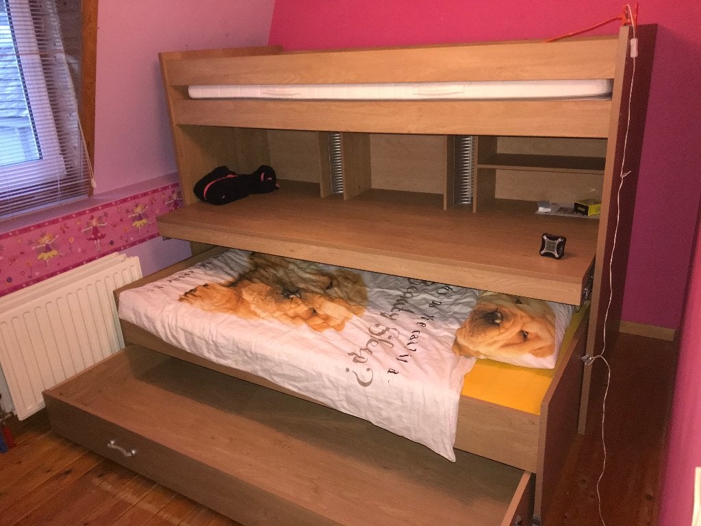 bedden, Ophalen, Gebruikt, 90 cm, Bruin