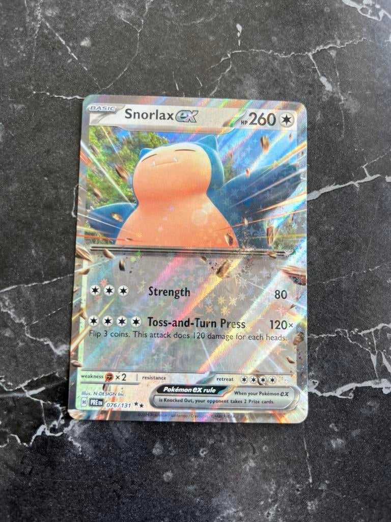 Snorlax Ex 076/131 Prismatic Evolutions, Ophalen of Verzenden, Zo goed als nieuw