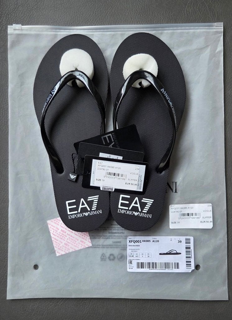 Sandales Emporio Armini (EA7) (Original) M39, Neuf, Enlèvement ou Envoi, Emporio armani, Noir