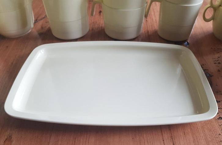 Vintage camping servies, pastel geel Mepal, beleg schaaltje, Caravans en Kamperen, Gebruikt, -, -, Ophalen of Verzenden