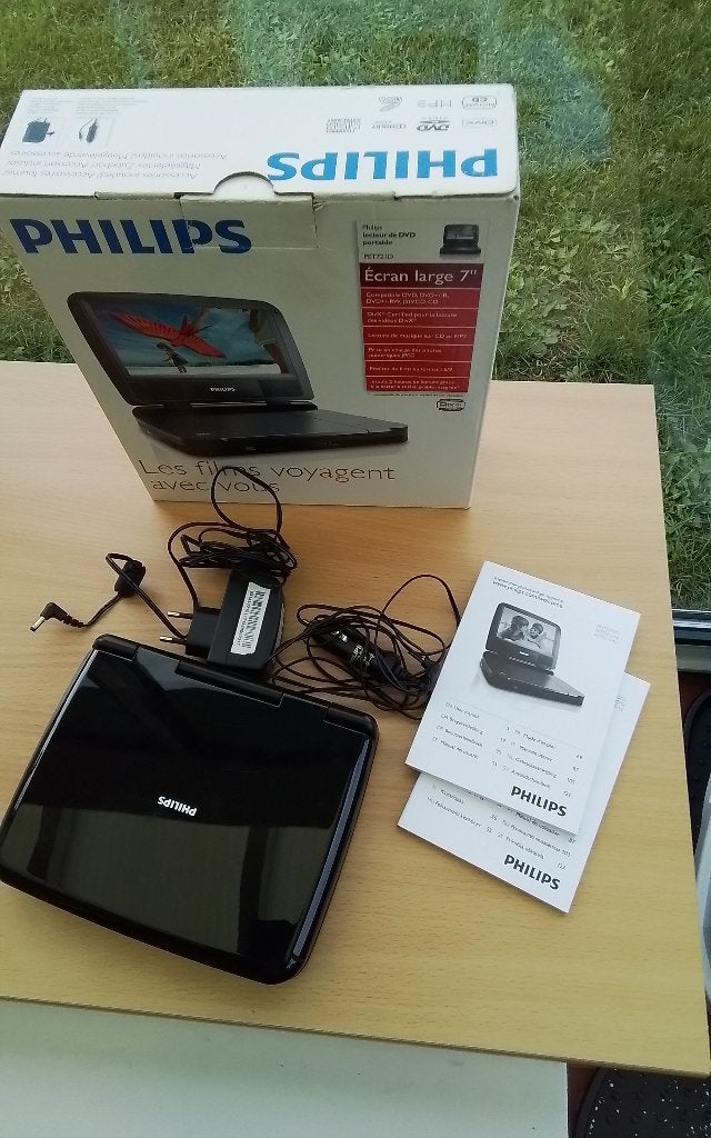 Philips draagbare DVD/CD speler 7 inch breedbeeld., TV, Hi-fi & Vidéo, Philips, Comme neuf, Enlèvement, Lecteur DVD