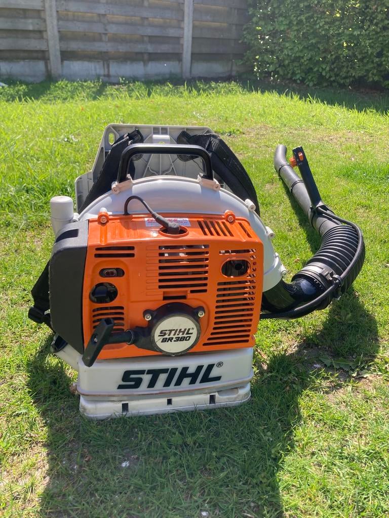 Stihl BR 380 bladblazer, Ophalen, Zo goed als nieuw, Benzine, Ruggedragen