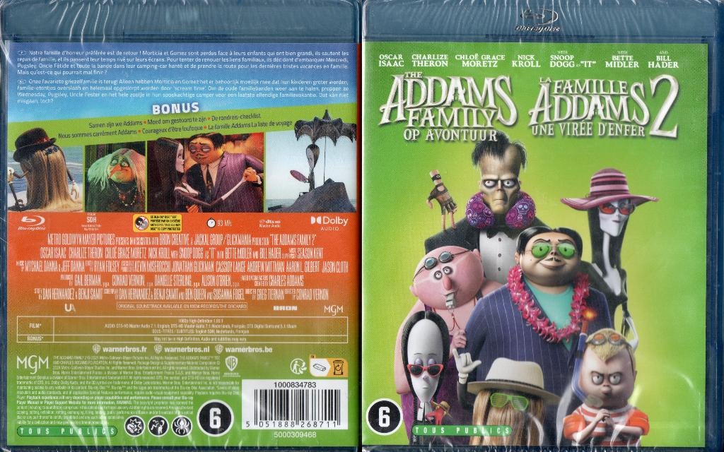 la famille addams 2 une viree d'enfer (blu-ray) neuf , cello, Enlèvement ou Envoi, Neuf, dans son emballage, Dessins animés et Film d'animation