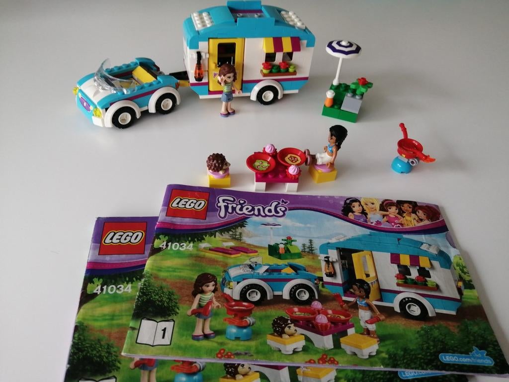 Lego friends 41034, zomercaravan, Ophalen of Verzenden, Zo goed als nieuw, Lego, Friends