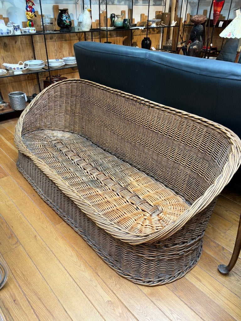 Canapé vintage en rotin tressé, Enlèvement ou Envoi