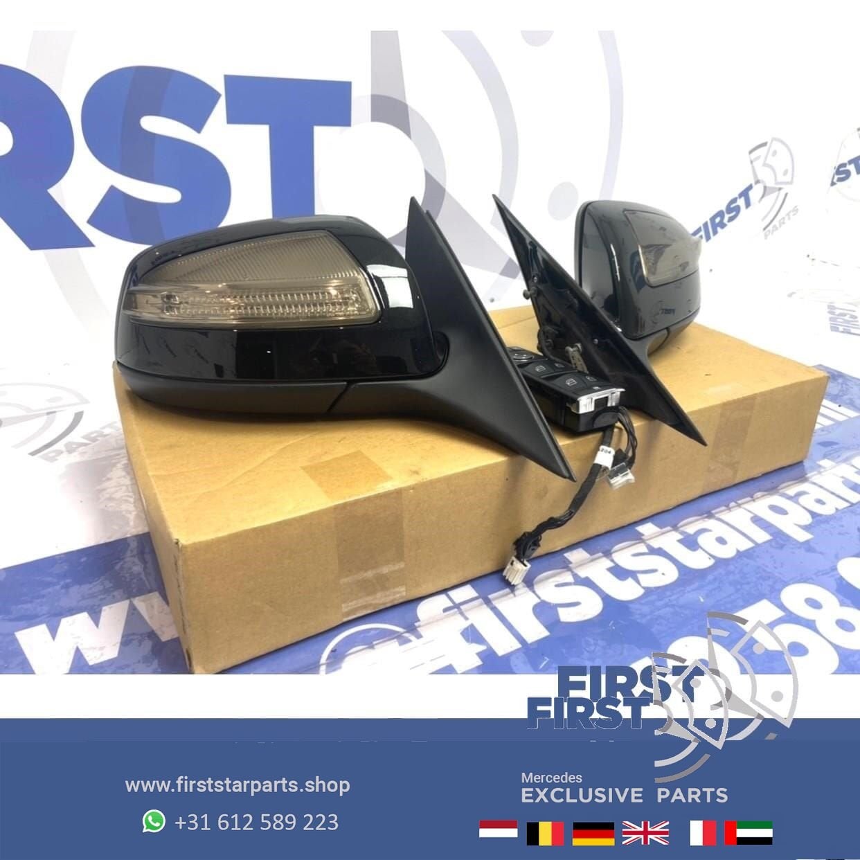 W204 C63 AMG BUITENSPIEGELS Elektrisch inklapbare spiegels S, Gebruikt, -, Ophalen of Verzenden, -