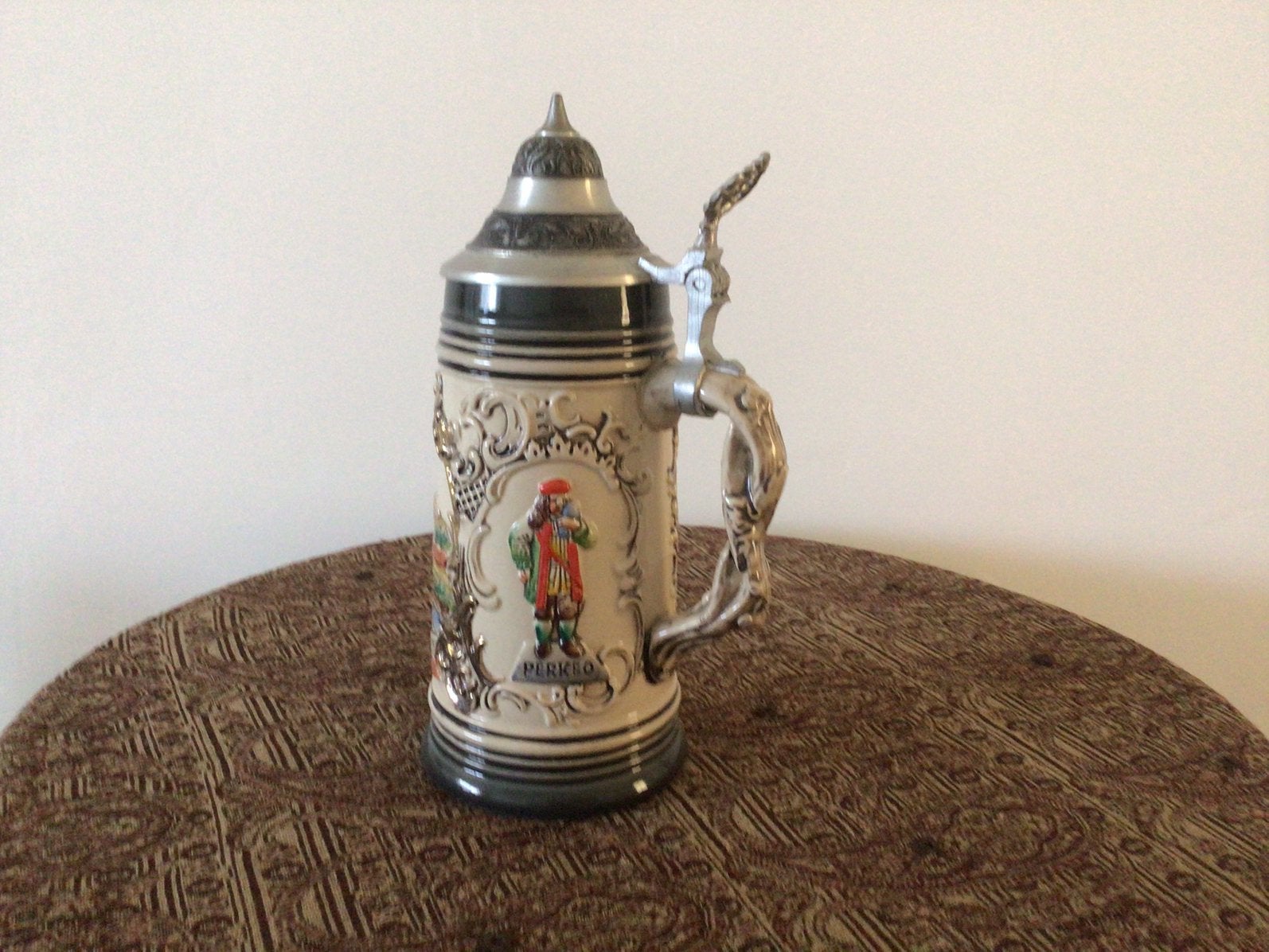 Duitse Bierpul met deksel, Verzamelen, Ophalen of Verzenden, Zo goed als nieuw, Bierglas