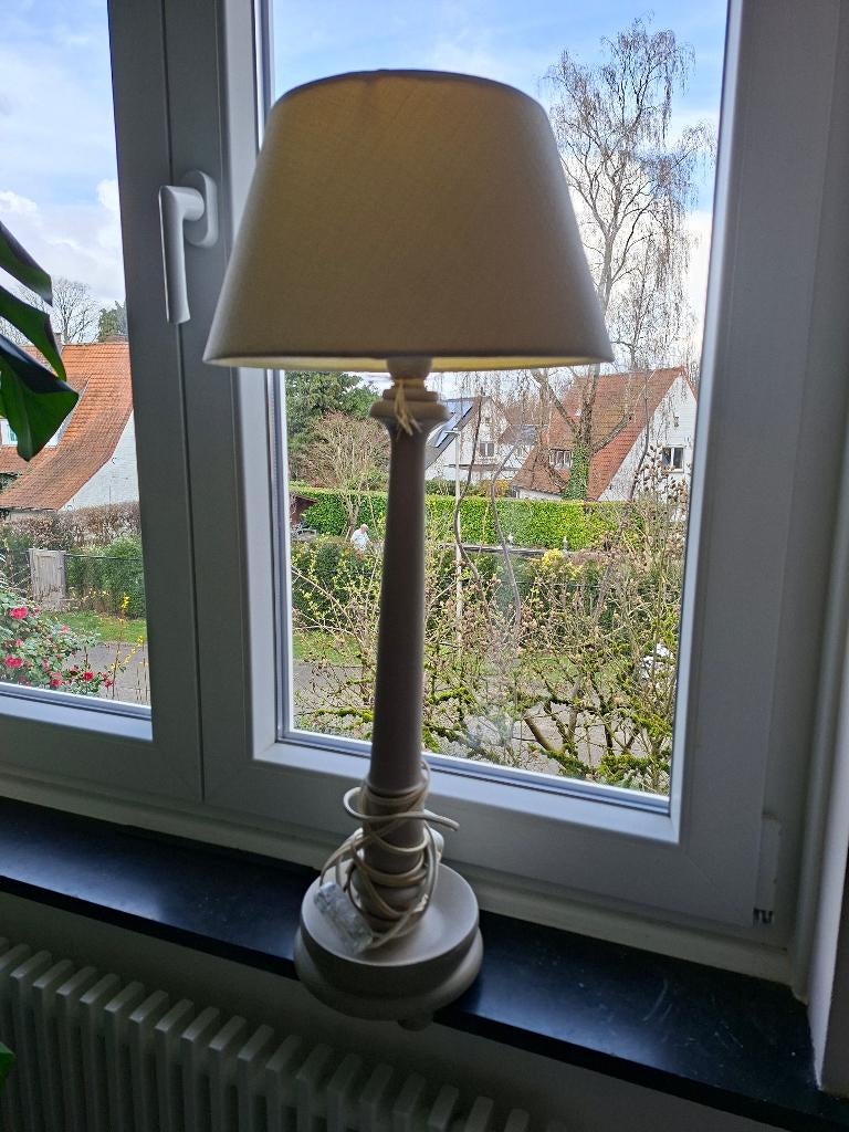 Abat jour pied bois, Maison & Meubles, Enlèvement, Utilisé, Bois