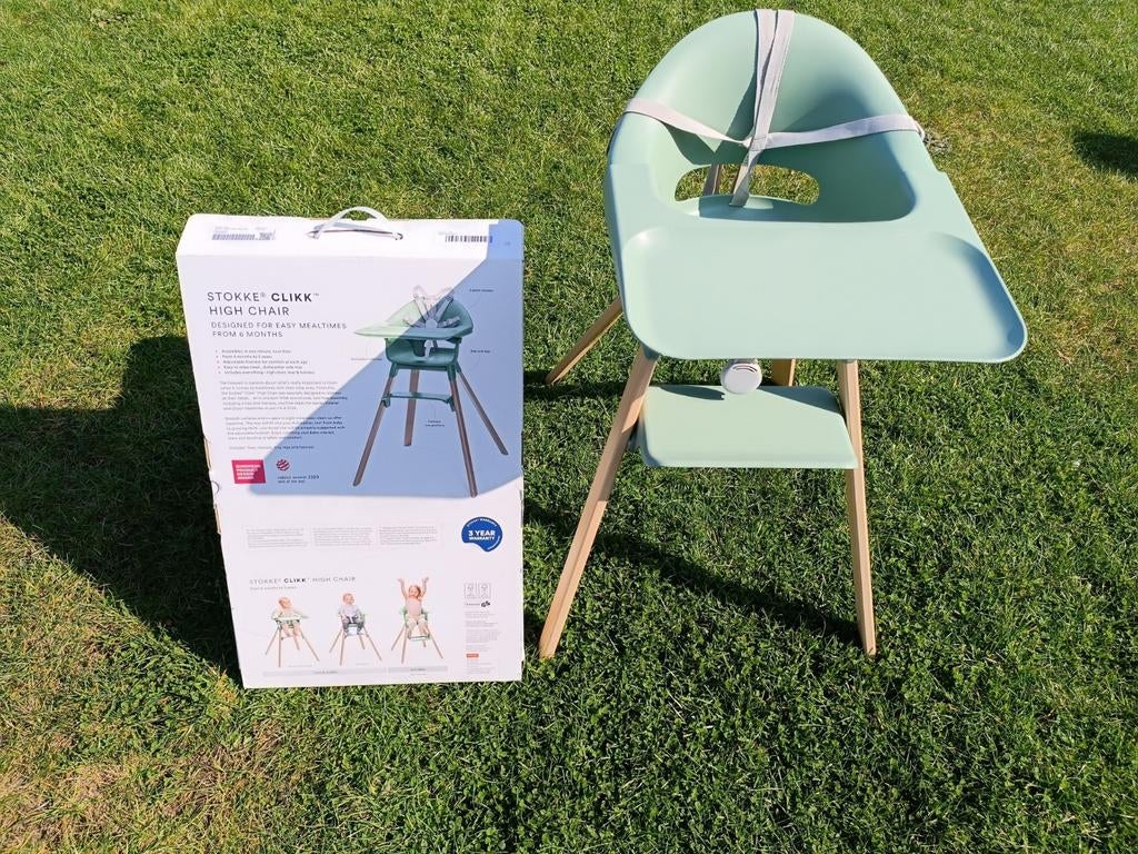 STOKKE CLIKK eetstoel in saliegroen, Kinderen en Baby's, Ophalen