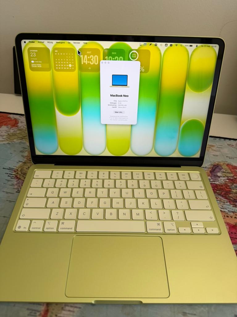 Macbook Neo Citrus 512 Go avec empreinte avec chargeur, Neuf, Qwerty, 512 GB, Inconnu