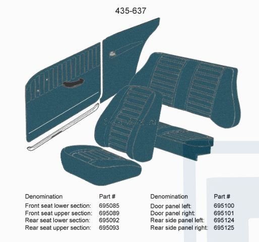 Volvo Bekleding Amazon 2 deurs achterpaneel bekleding Rechts, Ophalen of Verzenden, Nieuw, Volvo
