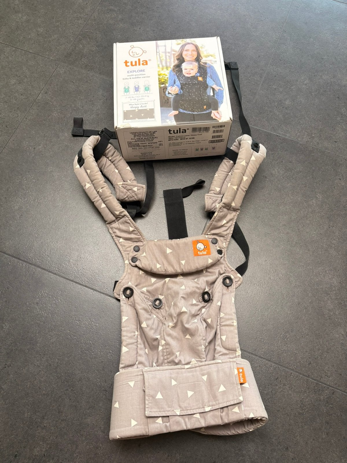 Tula explore draagzak beige, Kinderen en Baby's, Ophalen of Verzenden, Zo goed als nieuw, Rug, Draagzak