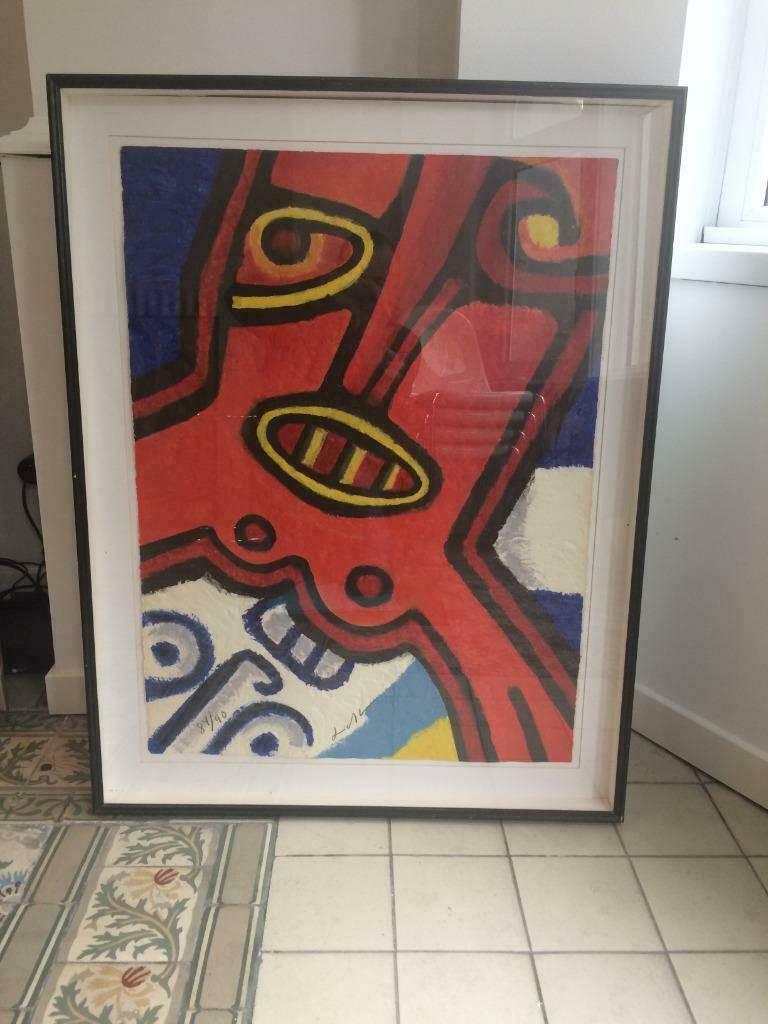 Bengt Lindstrom “fictieve figuur” 84/90 aquagravure, Antiek en Kunst, Ophalen