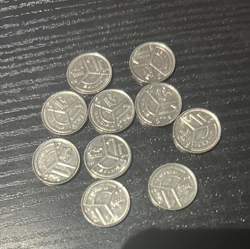 Pièces de 1 franc belge, Enlèvement, Métal, Série