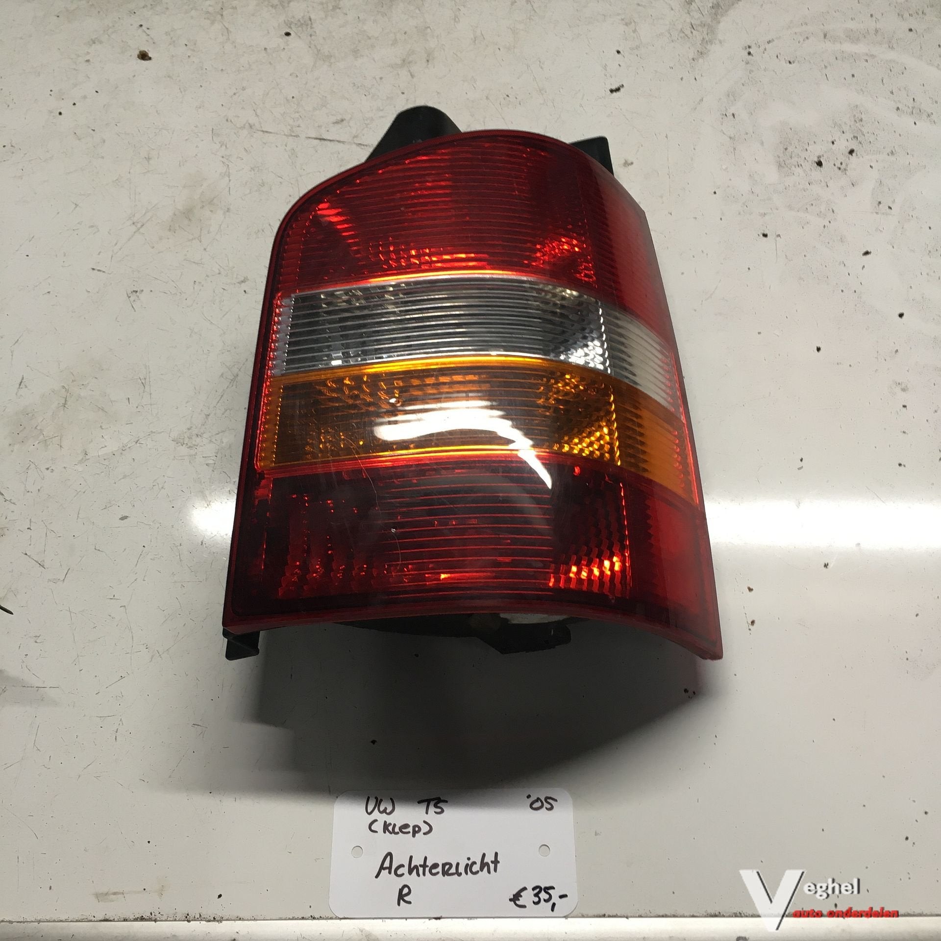 Vw Transporter T5 1.9 Diesel 2005 Achterklep Achterlicht Rec, Auto-onderdelen, Gebruikt, -, -, Ophalen of Verzenden