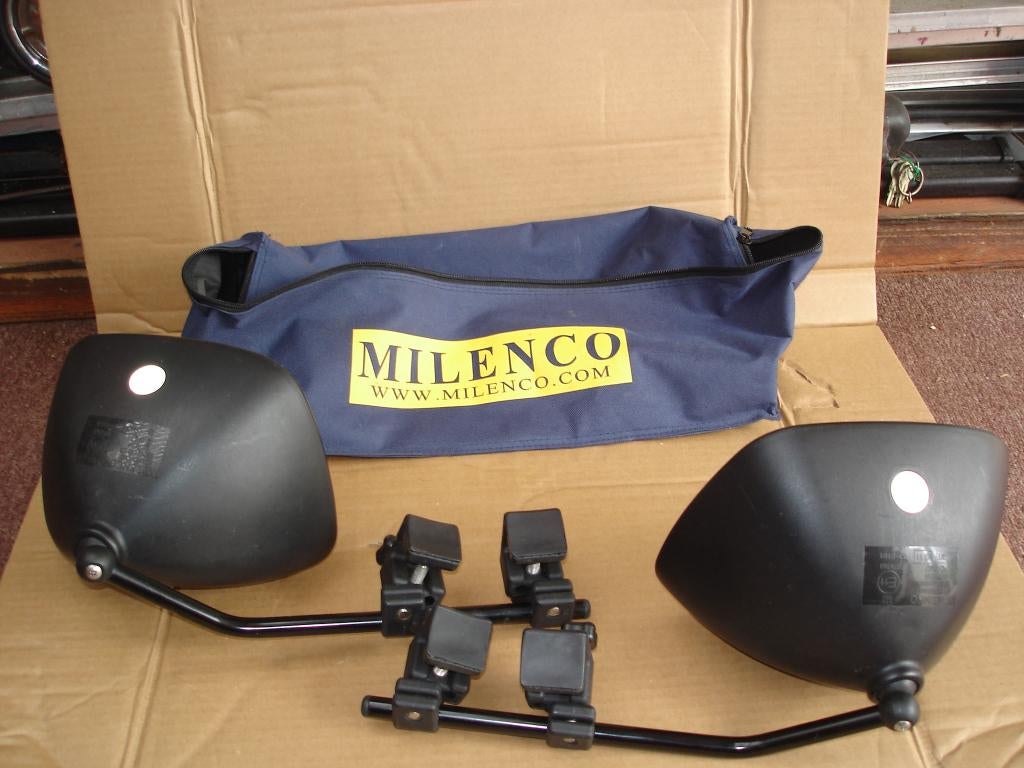Caravan spiegels milenco grand aero 3  met draagtas, Caravans en Kamperen, Ophalen, Gebruikt