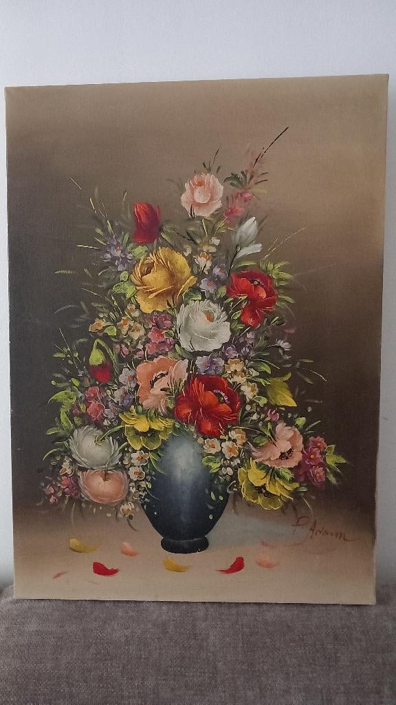 Gesigneerde tafel, Antiek en Kunst, Kunst | Schilderijen | Klassiek, Ophalen