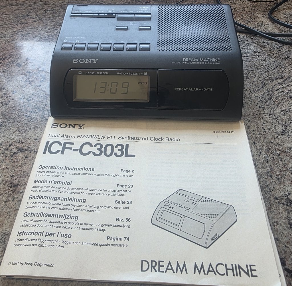 Wekkerradio Sony Dream Machine, Elektronische apparatuur, Wekkers, Ophalen, Gebruikt, Digitaal