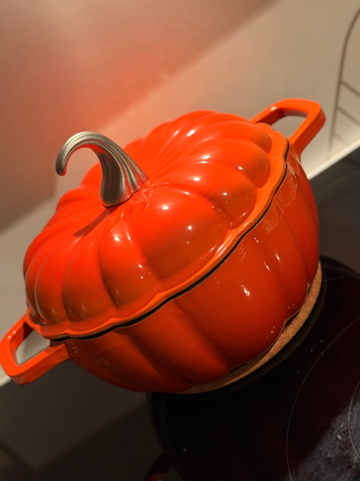 Cocotte en fonte forme de citrouille, Enlèvement ou Envoi, Comme neuf
