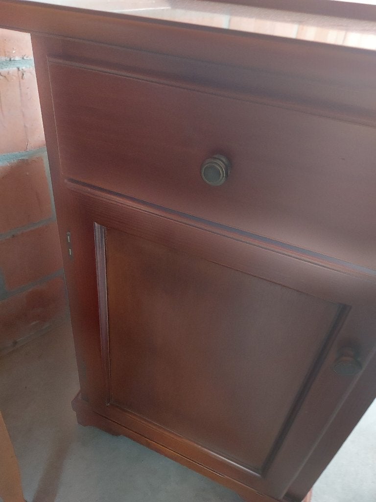 gesloten kastje met lade en legplanken, Ophalen, Gebruikt, Overige houtsoorten, Met lade(s)