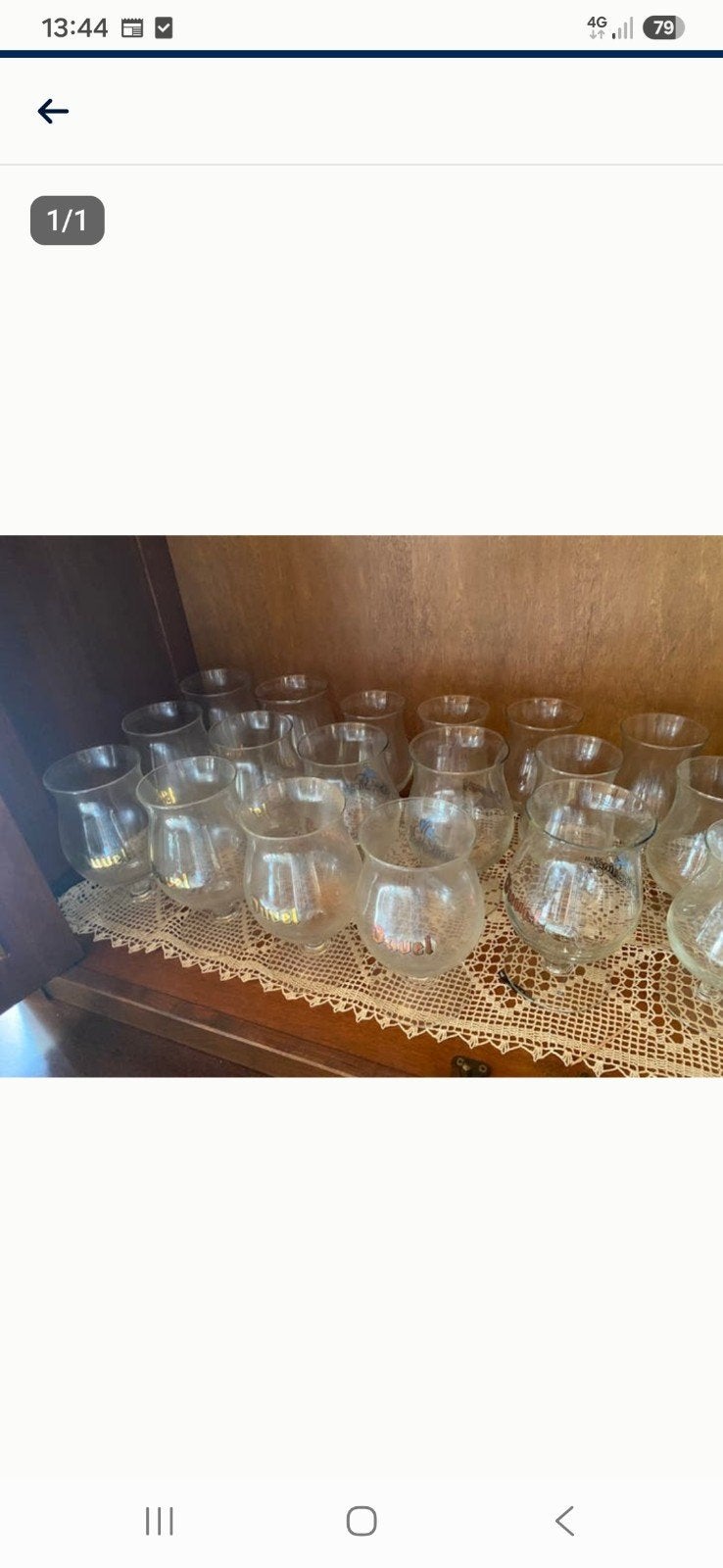 Duvelglazen met gouden letters 33 cl, Verzamelen, Ophalen
