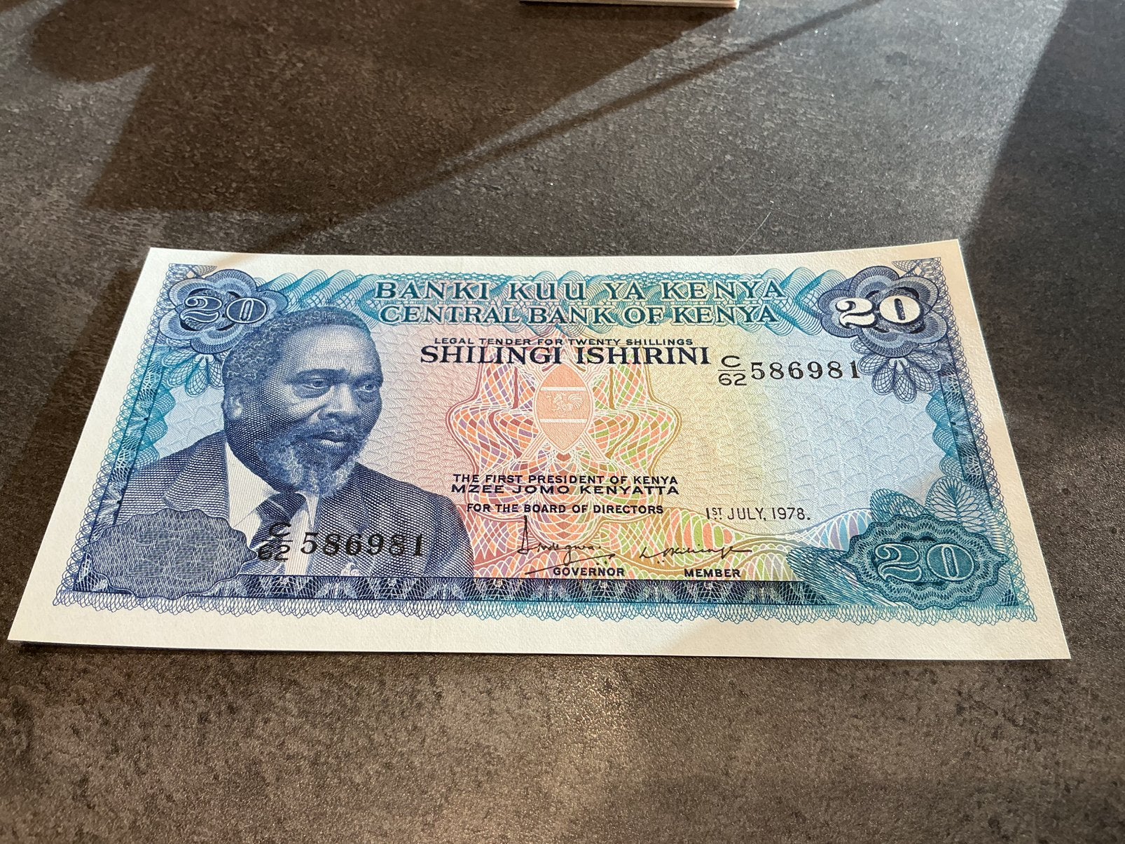 Kenya 20 shillings 1978 FDC, Enlèvement ou Envoi