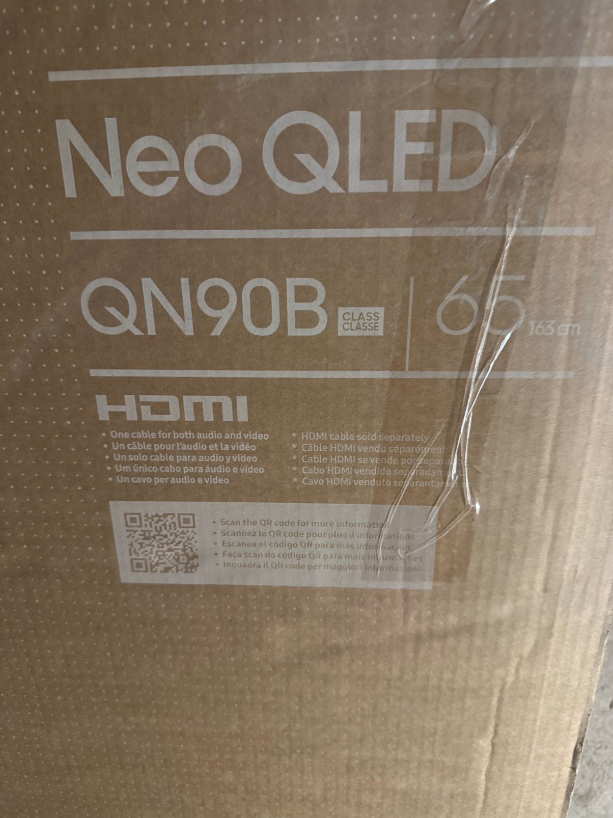 Téléviseur intelligent Neo QLED 4K 65 pouces Samsung QE65QN9, LED, 120 Hz, Comme neuf, Enlèvement