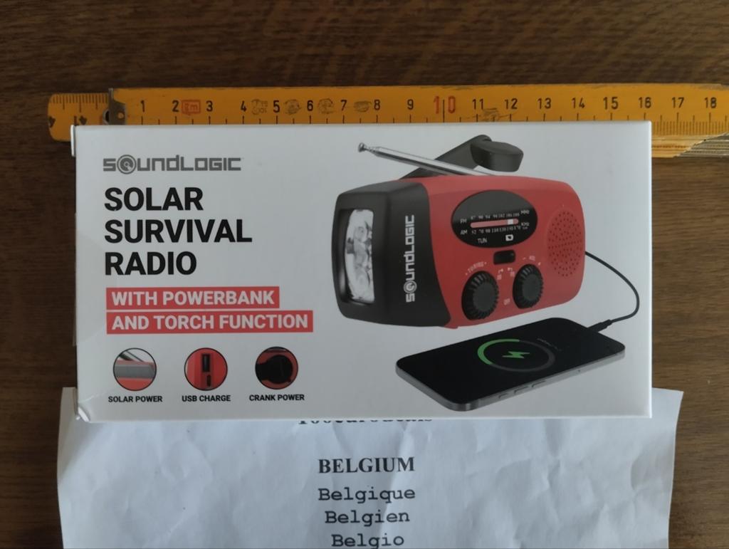 Radio d'urgence de poche avec énergie solaire + USB + batter, Télécoms, Batteries externes, Envoi
