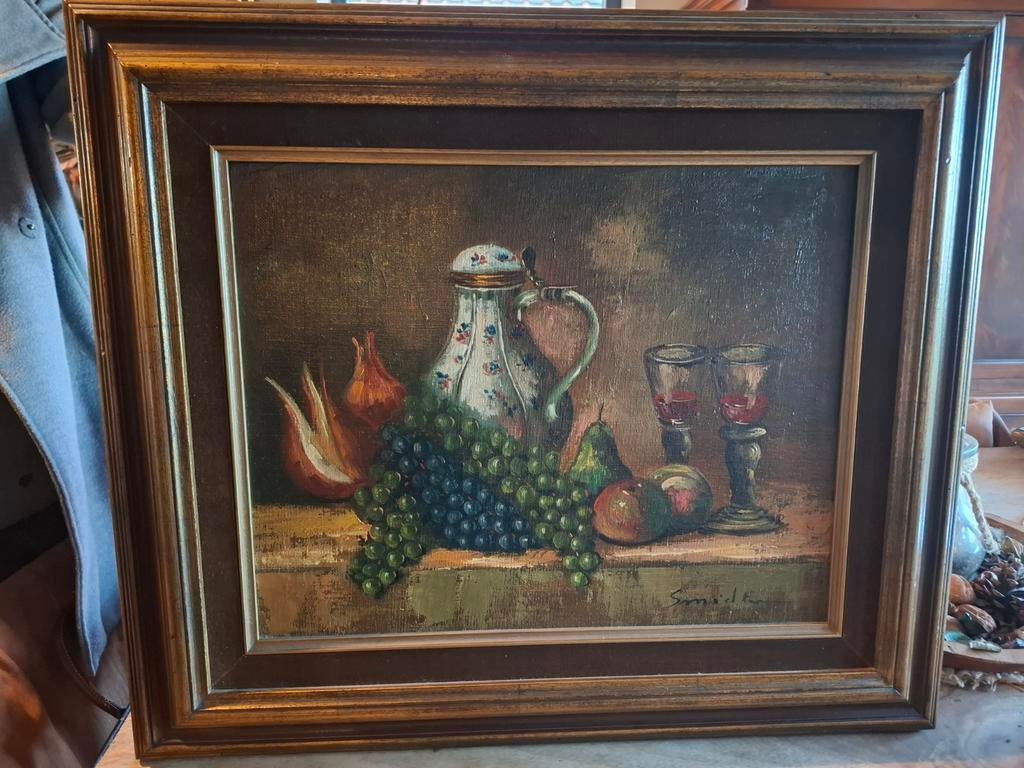 Klassiek stilleven met fruit – gesigneerd – 72 x 62 cm, Antiek en Kunst, Ophalen