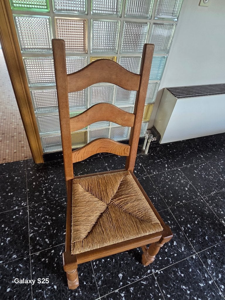 Eetkamerstoel met rieten zitting, Ophalen