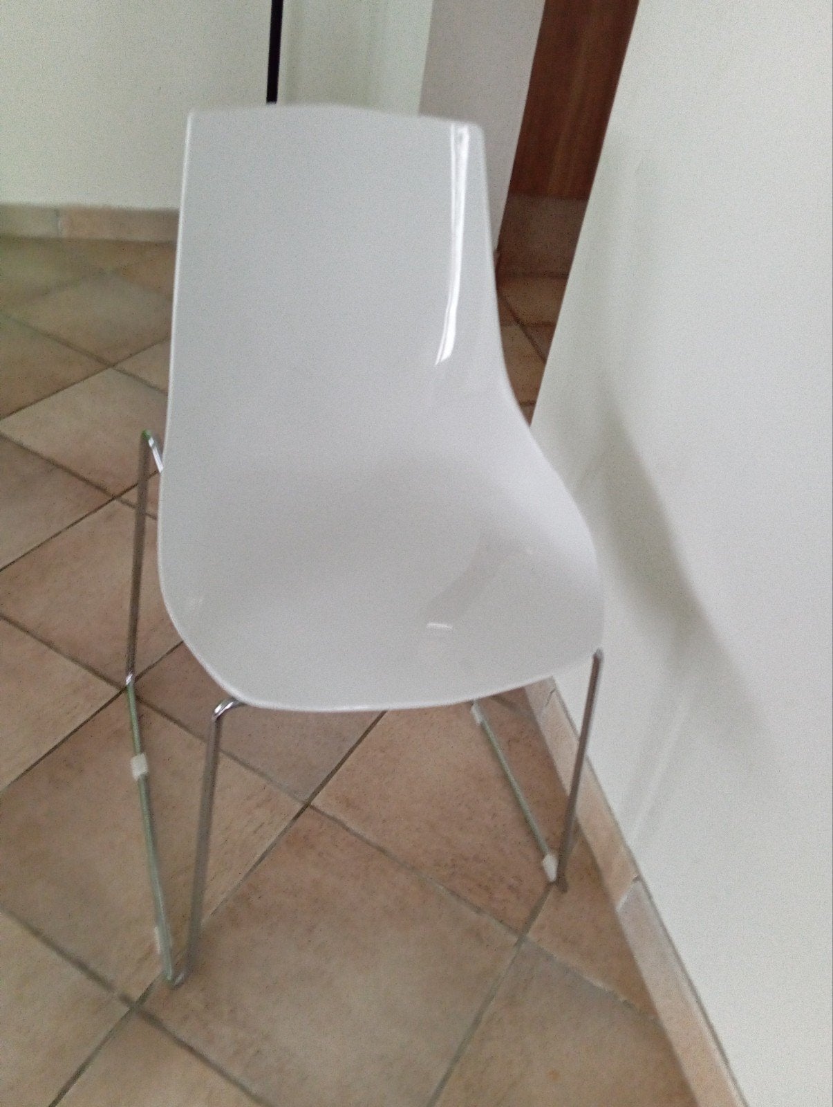 chaise blanche moderne, Enlèvement, Blanc, Une