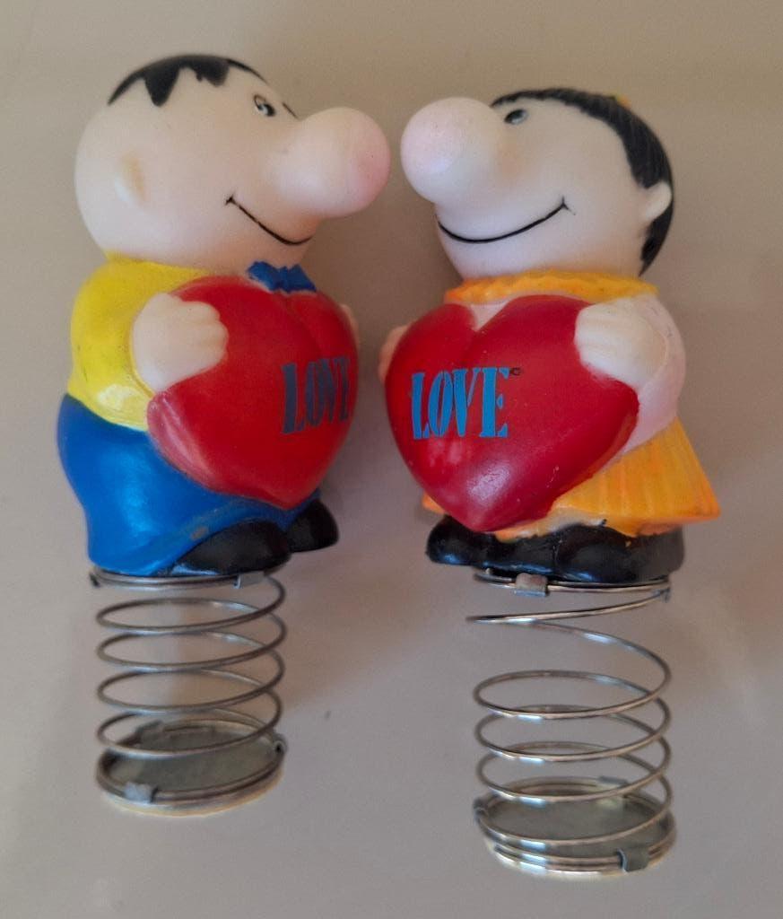 Vintage Big Nose Bobbleheads - Spring Car Dash Decor ( '70), Verzamelen, Ophalen of Verzenden